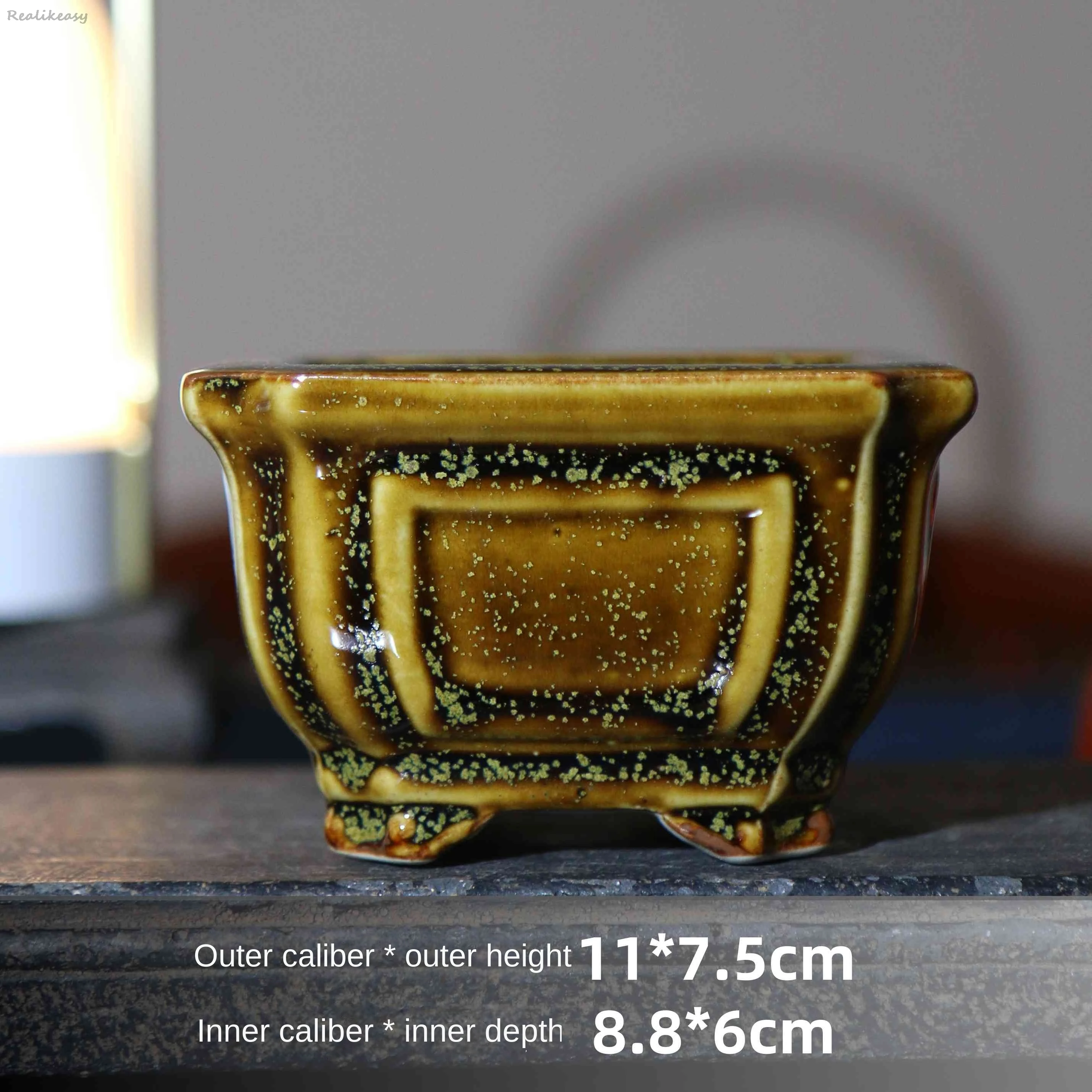 

Фиолетовый глиняный цветочный горшок Realikeasy