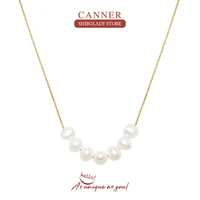 canner cute pearl necklace for women 925 sterling silver wedding jewels luxury long chain pendente choker collier fine jewelry