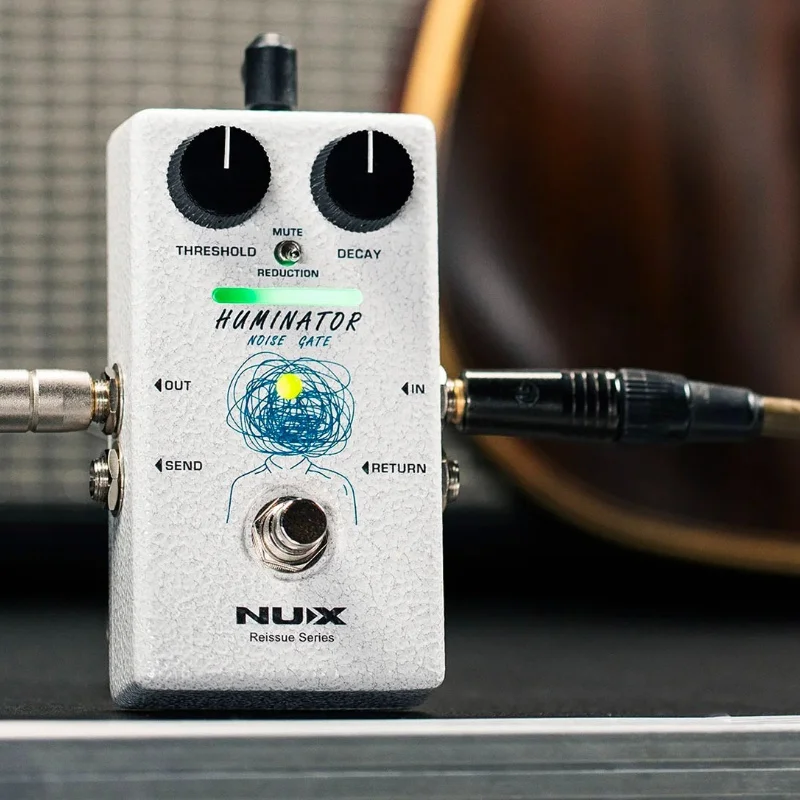 Педаль NUX HUMINATOR 18V Analog Noise Gate - профессиональный шумоподавитель для гитарыбаса с LED-контролем порога и разглошиения (art.: 3920dc48ff465) - 3920dc48ff465