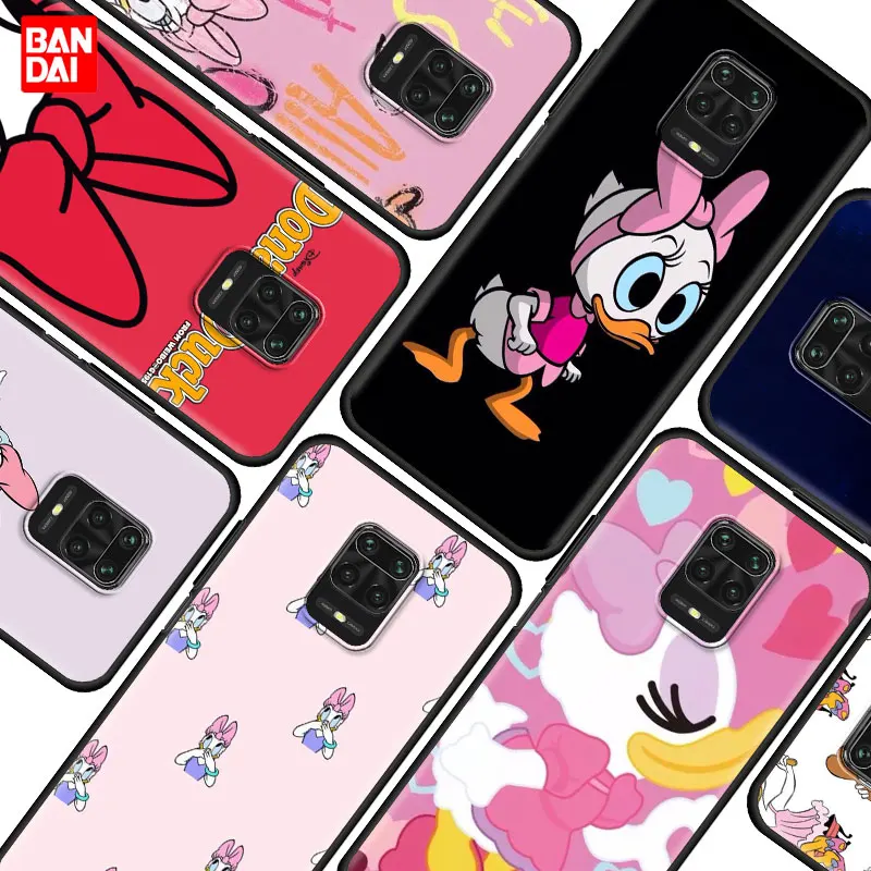 

Cover Case for Xiaomi Redmi Note 7 8 9 9s 10 11 8T 11T Pro Plus 5G 4G Bag Capa Armor Phone Cartoon Disney Donald Duck Daisy