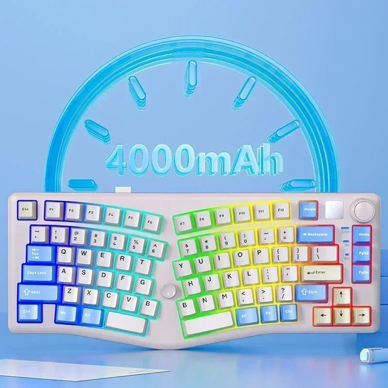 Leobog Alice A75 механическая клавиатура 3 режима 2 4G Bluetooth беспроводная эргономика PBT