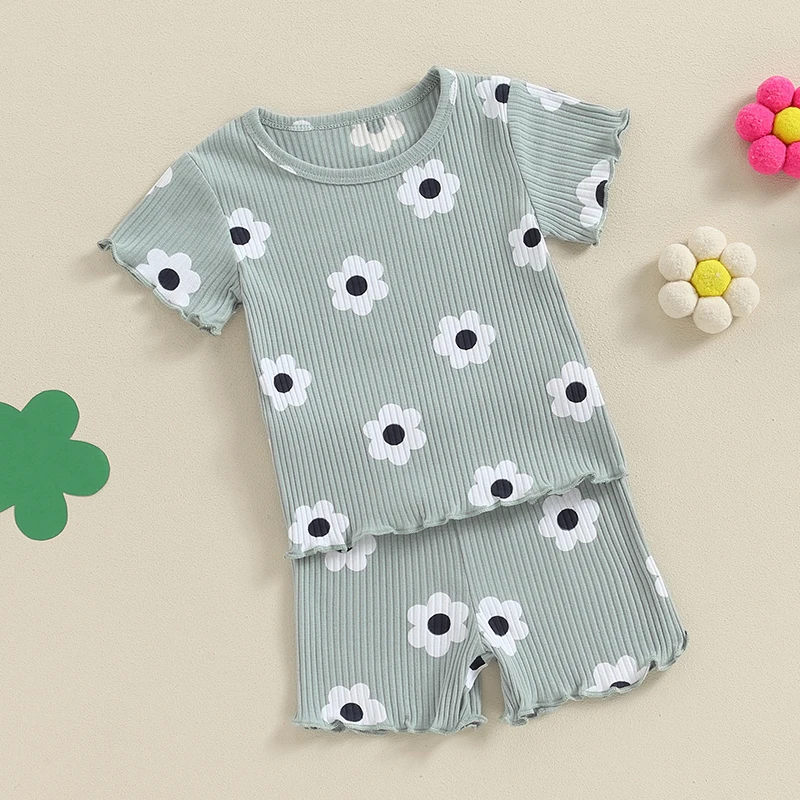 Детская летняя одежда Kupretty для маленьких девочек футболка с короткими рукавами и