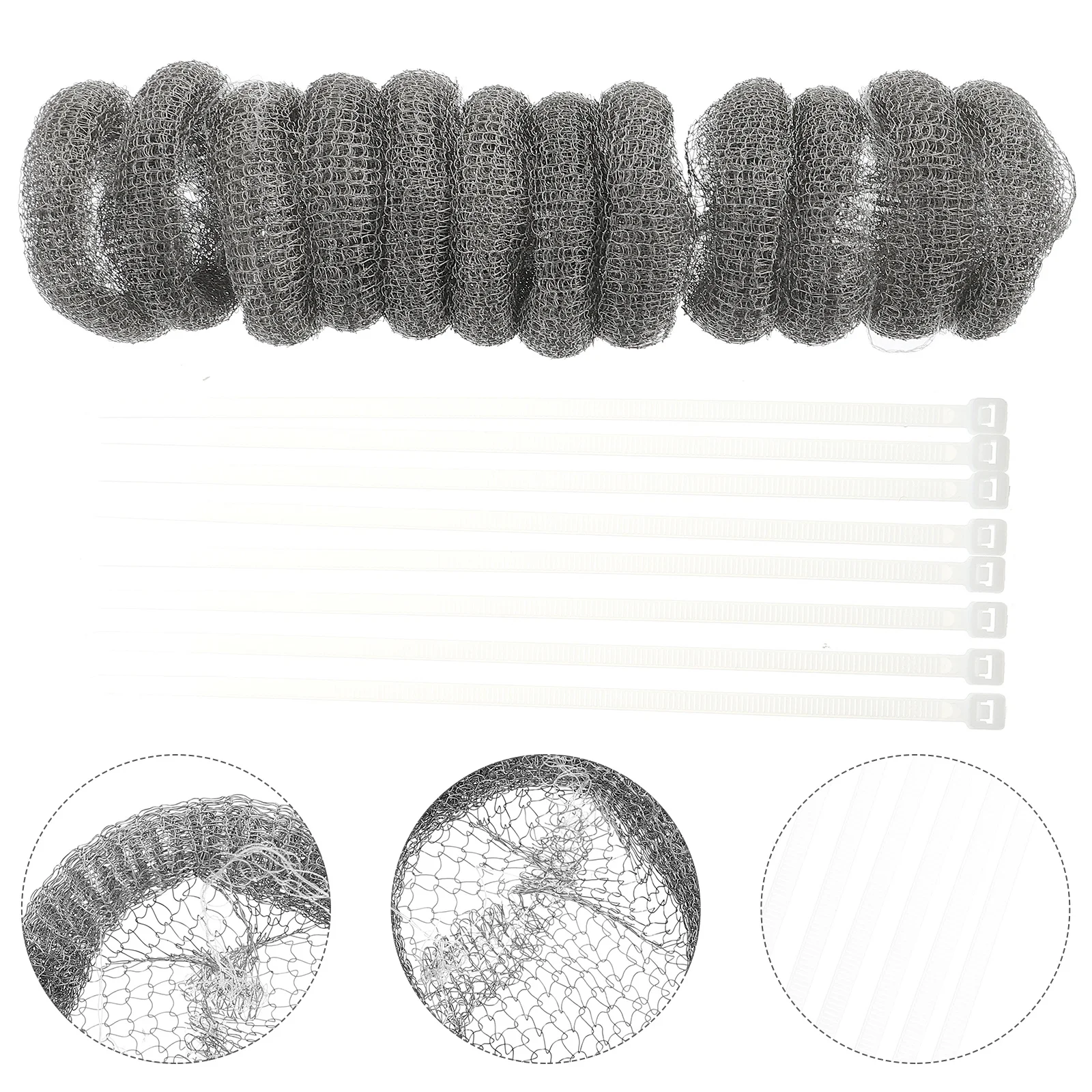

12 Sets Washing Machine Hair Filter Nylon Cable Ties Lint Snare Traps