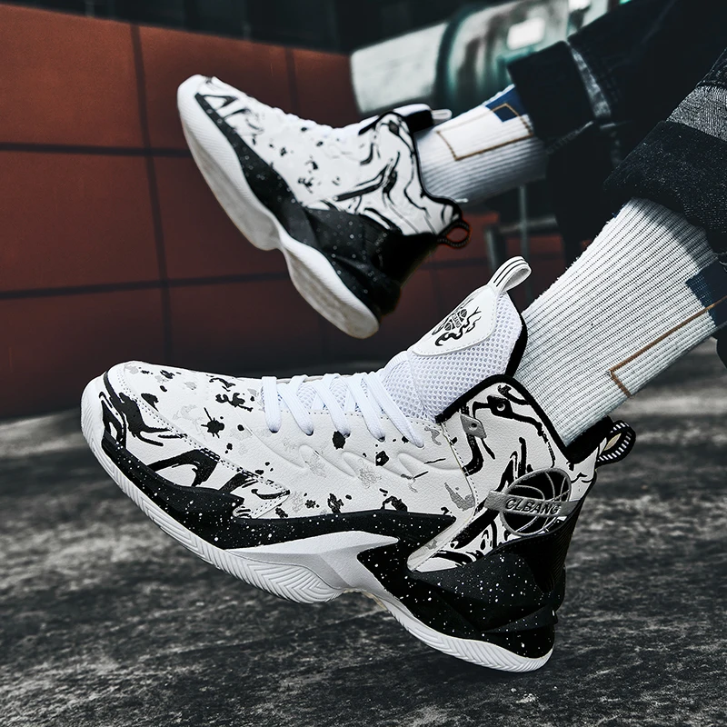 New Hot Style Men's Basketball Shoes High-Top Sneakers Unisex Women Non-slip Durable Sports Shoes Training Athletic Men Sneakers