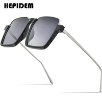 hepidem acetate sunglasses women 2022 new oversize korean square big frame sun glasses for men mirrored nylon lens 50257