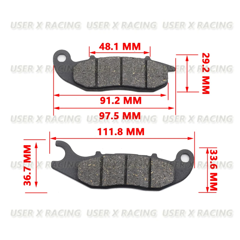 

USER-X универсальные дисковые Тормозные колодки для мотоциклов, тормоза, передние и задние дисковые тормозные колодки, колодки для скутеров duke200 ca250 mio w125 t2000