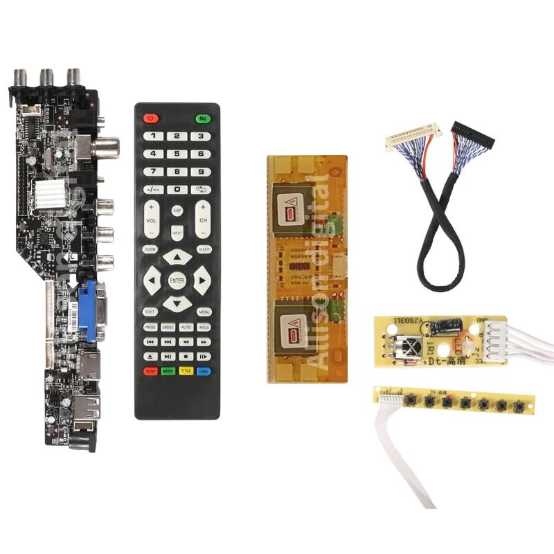 DVB-T2 DVB-C 3663 TV Monitor Kit for M190A1-L02 M190A1-L0A M190A1-L10 LCD LED Screen HDMI+VGA+USB+TV Controller Board Driver - купить по