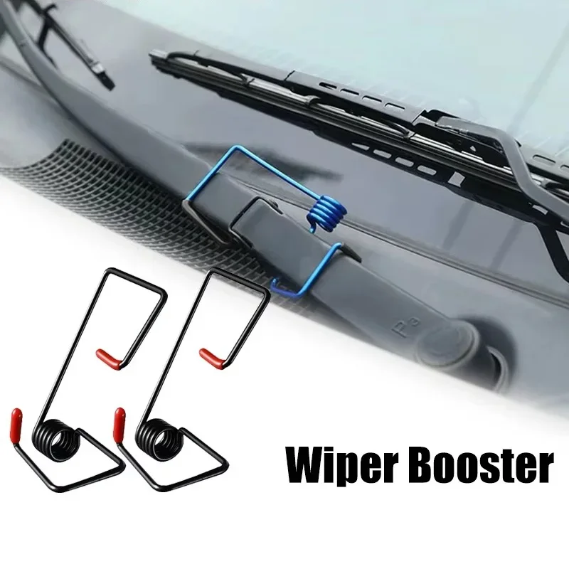 2Pcs Windheld Wiper Booster Spring Universal Fastener Reduce Noise &amp Vibration Aniti Sratch Rubber Gripper