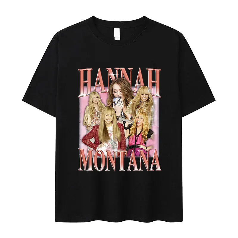Винтажная футболка с рисунком Ханна Монтана певица Майли Сайрус модные футболки