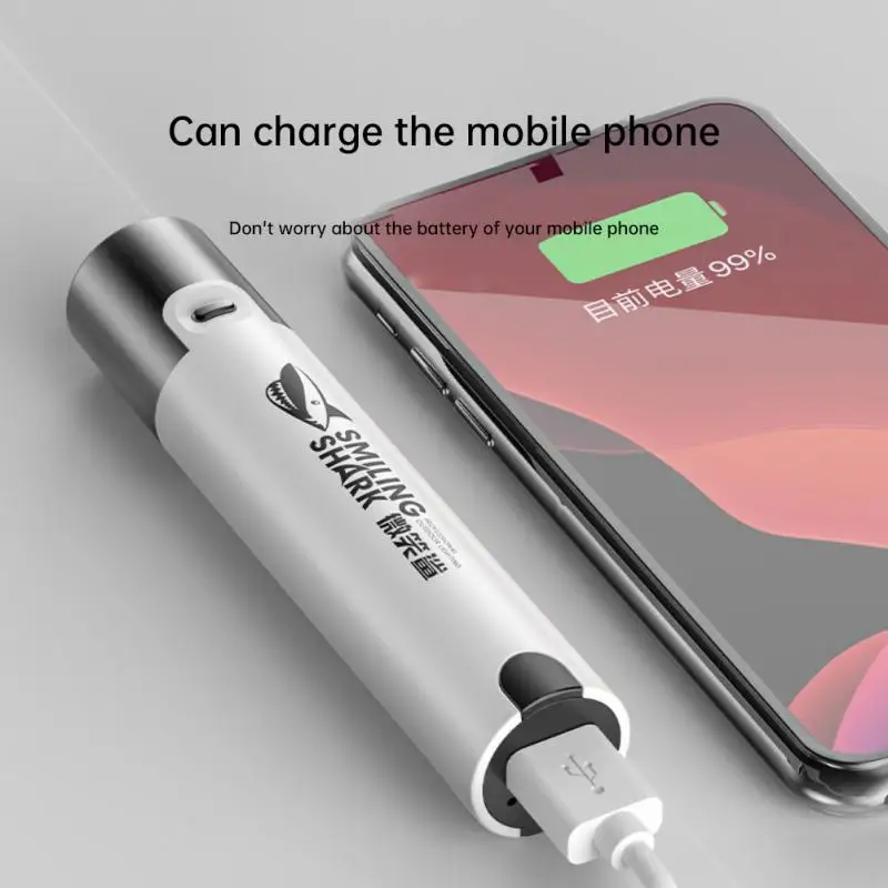 

2023 мини-фонарик Smile Shark со сменной батареей