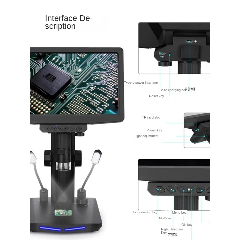 С измерением 30 миллионов электронных микроскопов HD цифровая фотография с