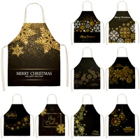 christmas snowflake pattern cooking accessories apron for kitchen kitchen apron kitchen apron women apron for kitchen barista
