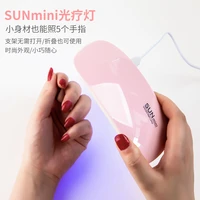 sunmini nail lamp dryer led uv 6w nail dryer portable home use nail dryer for gel based polishes manicurepedicure gel machine