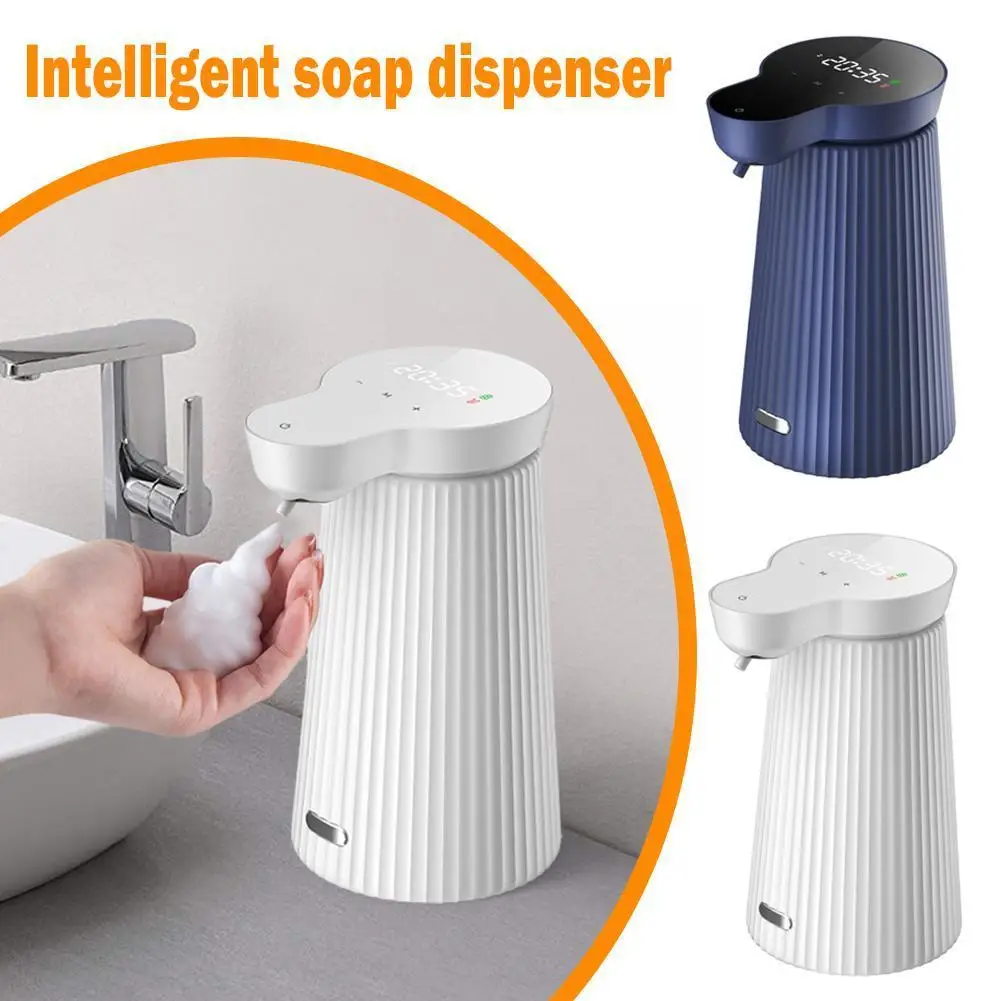 

500ml Soap Dispenser Usb Charging Large Screen Display Infrared Hand Sensor Touchless Soap Sanitizer Machine Liq M9y1