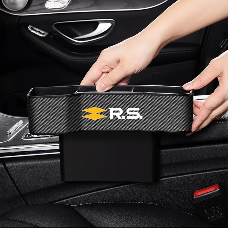 

Car Seat Carbon Fiber Crevice Storage Box / Bag For Renault RS Clio Scenic Logan Megane Koleos Sandero Safrane Vel Satis Arkana