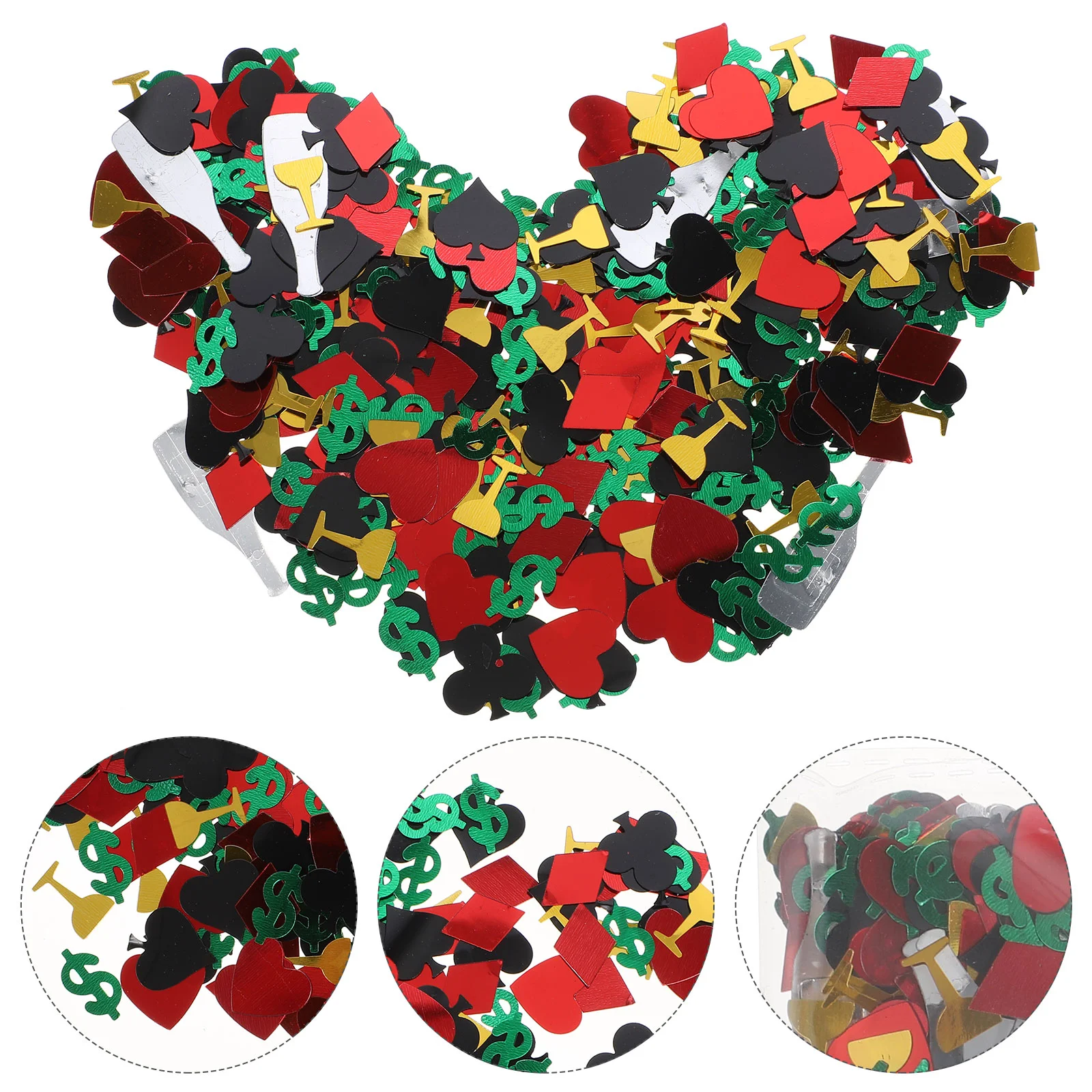 

1 Pack Poker Theme Confetti Various Pretty Decorative Confetti for Festival Party