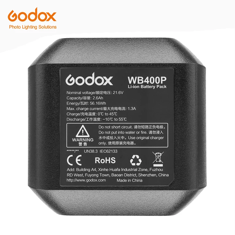 

Внешняя вспышка Godox AD400PRO WB400P, литий-ионный аккумулятор