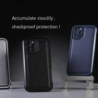 luxury leather shockproof metal aluminum frame back cover for iphone 13 pro 12 pro max carbon fiber textured aluminum alloy case
