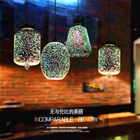 creative 3d stained glass chandelier bar restaurant bar balcony porch cafe modern minimalist single head lamp