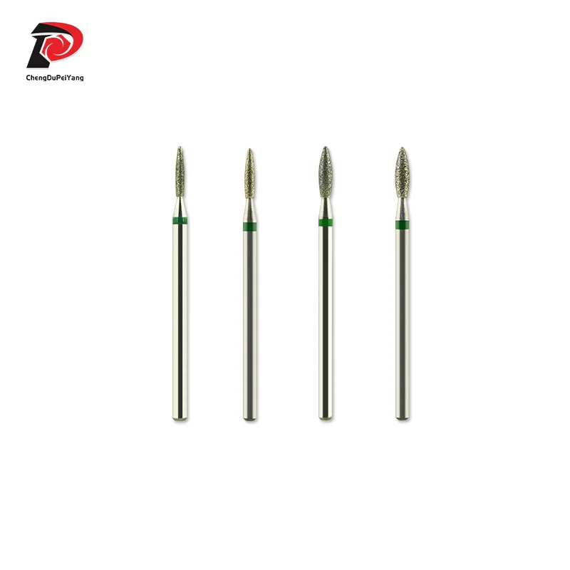 Бриллиантовые насадки в форме пламени для удаления кутикулы и мозолей