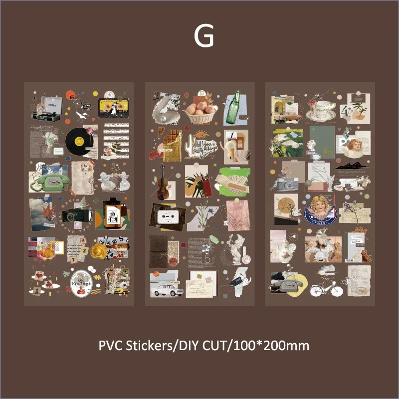 

Journamm, 3 Упаковки, Винтажные Канцелярские Наклейки, Водостойкий Материал Для Домашних Животных, Декор Для Скрапбукинга