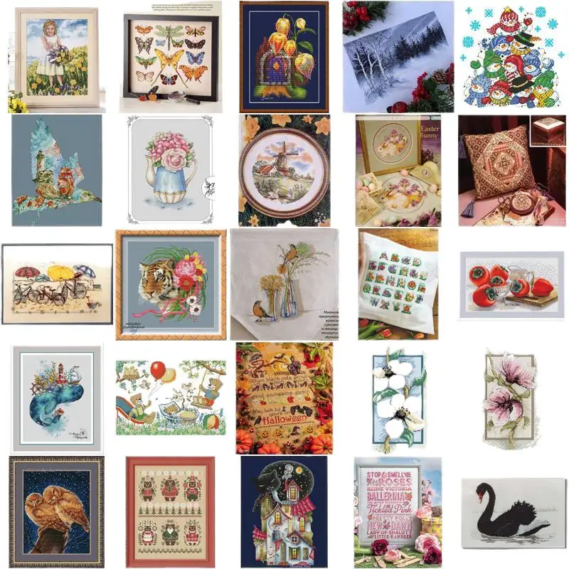 

snow people.girl,animals 29-1 Cross Stich Embroidery set Electronic drawing Cross Stich Needlework PDF by Email new