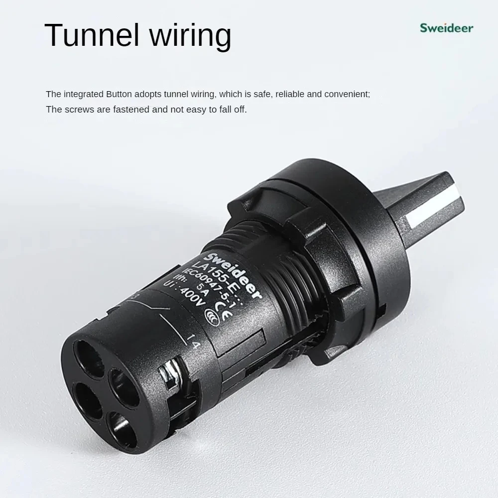 Поворотный переключатель 22 мм 2/3 позиций самоблокировка 1NO/2NO/1NO1NC 5 А