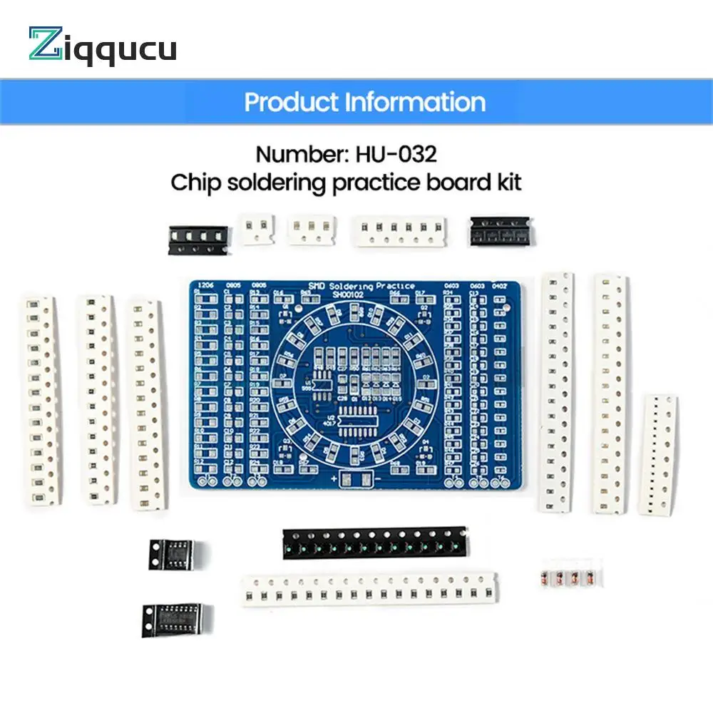 DIY SMD Сварка SMT тренировочная паяльная доска для обучения 3-12 В СВЕТОДИОДНЫЙ Набор