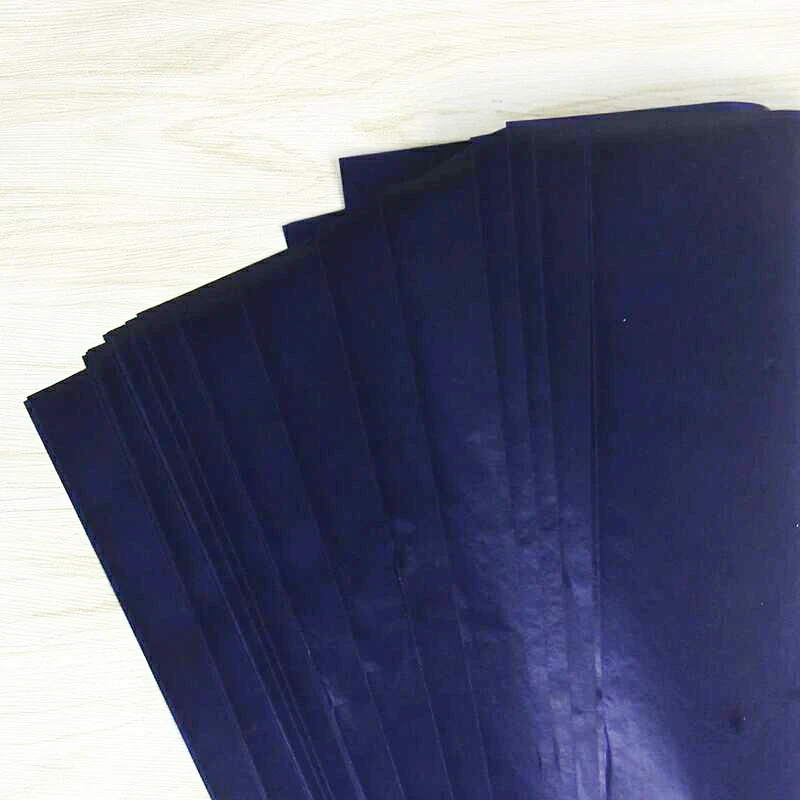 50pcs Carbon Paper Blue Double Sided Carbon Paper 48K Thin Type Stationery Paper Finance Copy Paper Office School Stationery images - 6