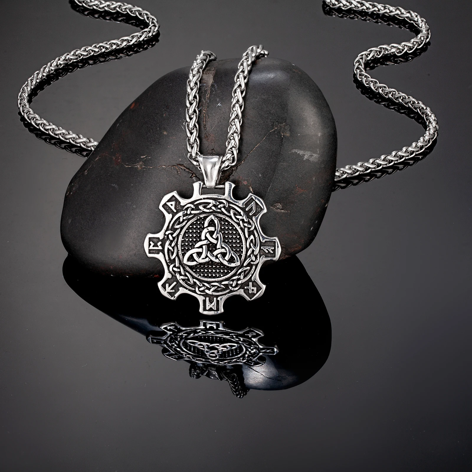 Мужское ожерелье символ викингов Othala старинная Подвеска из нержавеющей стали