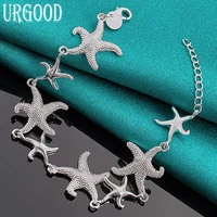 925 sterling silver starfish chain bracelet for women men party engagement wedding fashion jewelry