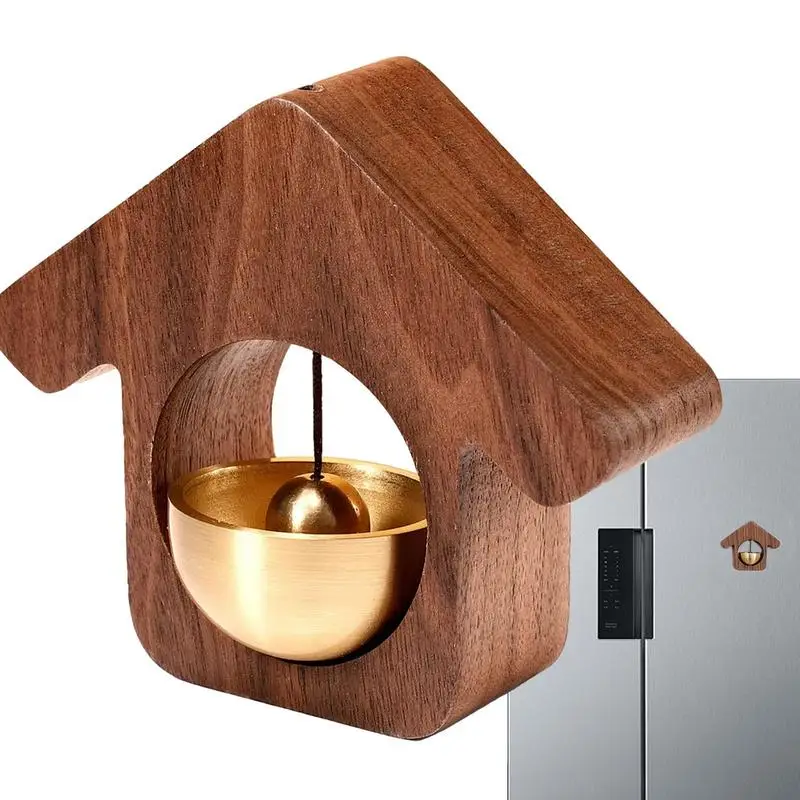 

Shopkeepers Bell House Shape Magnetic Attached Doorbell Wooden Door Chime For Business When Entering Lightweight Bell For Door