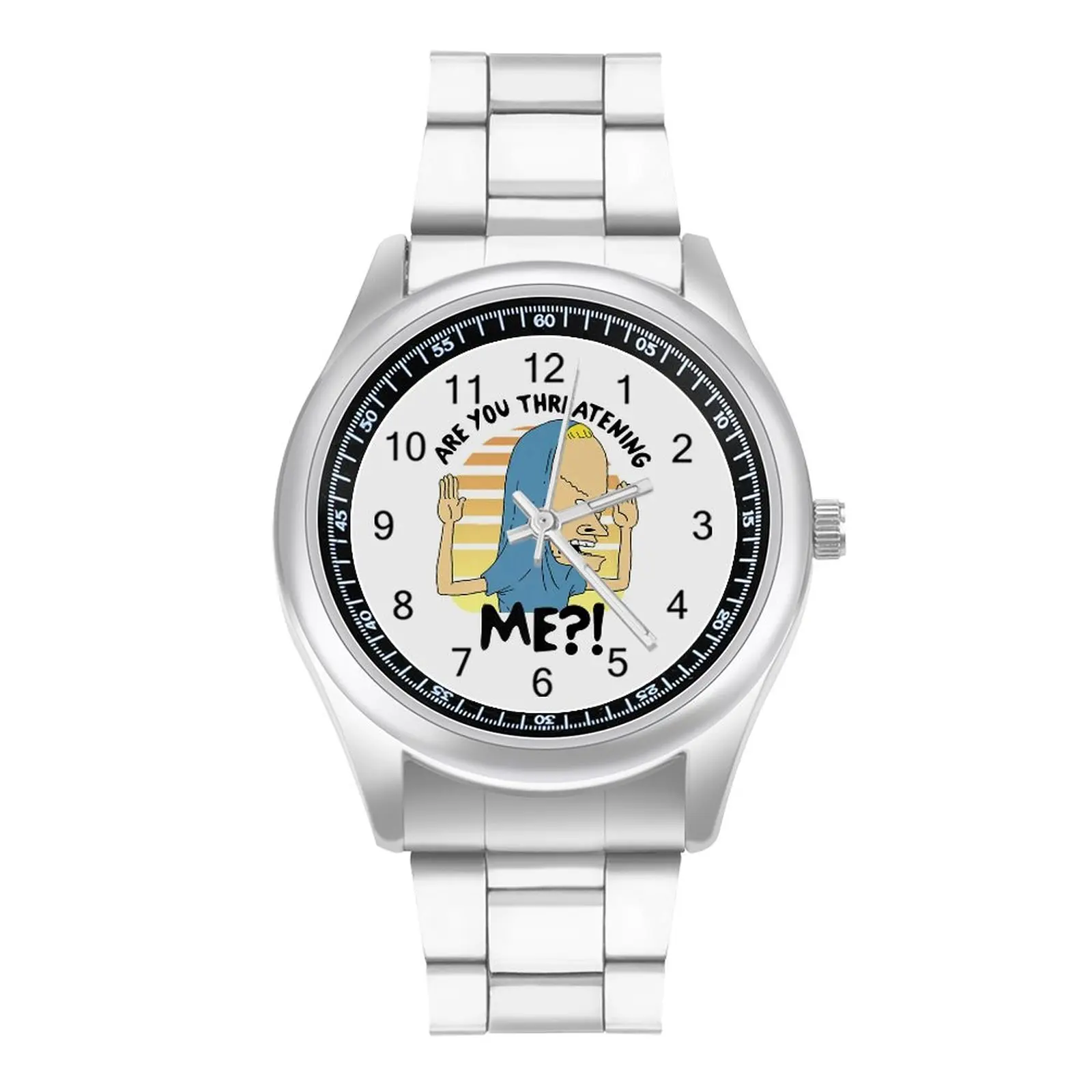 

Beavis And Butthead Quartz Watch Are You Threatening Me Stainless Photo Wrist Watch Boy Sport Simple High Class Wristwatch