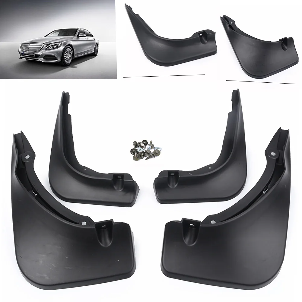 Брызговики для Mercedes Benz C Class Sedan W205 2014 2015 2016 2017 2018