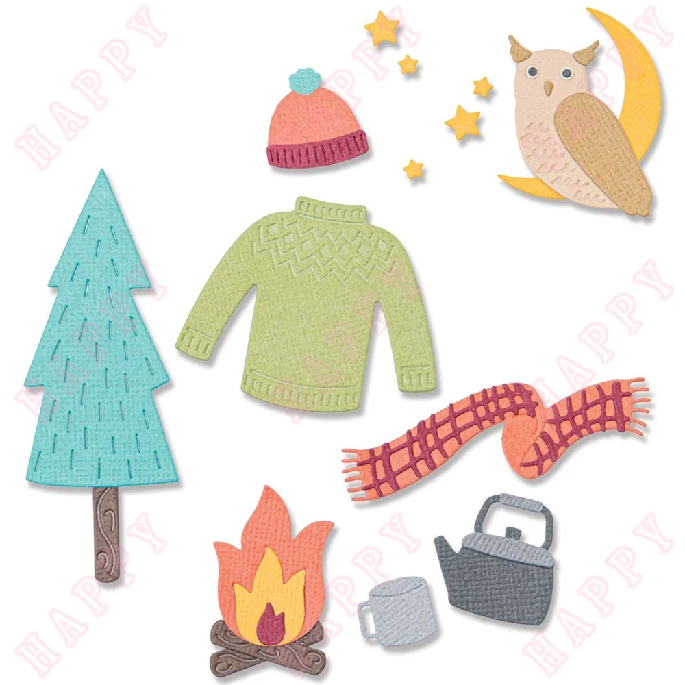 

Christmas Cozy Woodland Metal Cut Dies Various Card Series Scrapbook DIY Decoration Embossing Template Paper Craft Knife Moulds