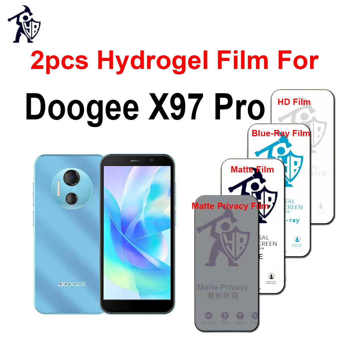 2pcs HD экран протектор для Doogee X97 Pro Matte конфиденциальность заморозка /Blueray/