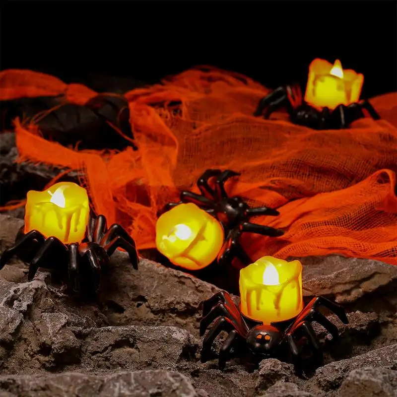 

Flameless Pumpkin Candle Light Candles Battery Powered Led Tea Light Halloween Decorations Props For Haunted House Weeding Decor