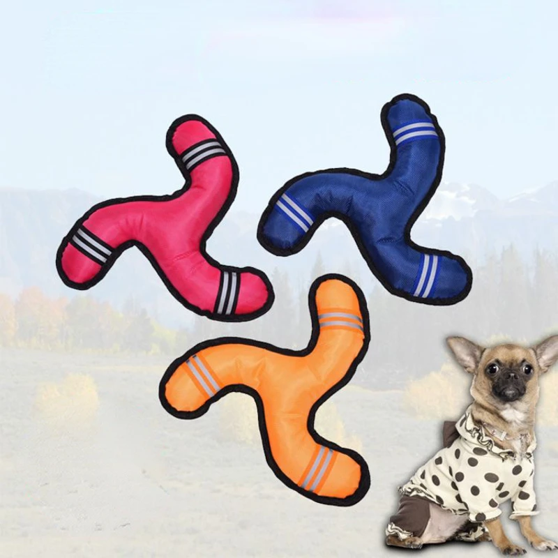 

Dog Toy Pet Dog Dart Oxford Cloth Shatter Resistant Training Toy Reflective Triangle Boomerang Interactive Toy Chewing Toy