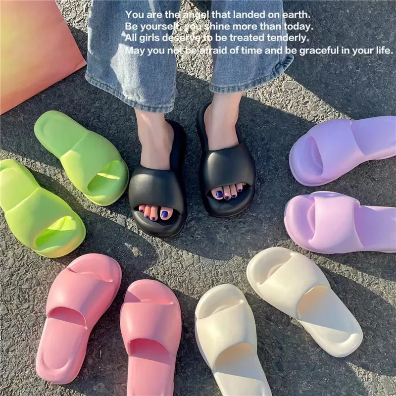 Summer Platform Sandals Women 2023 Fashion Casual Hemp Thick Slides Thick Sole Open Toe Outdoor Beach Woman Walking Eva Slippers