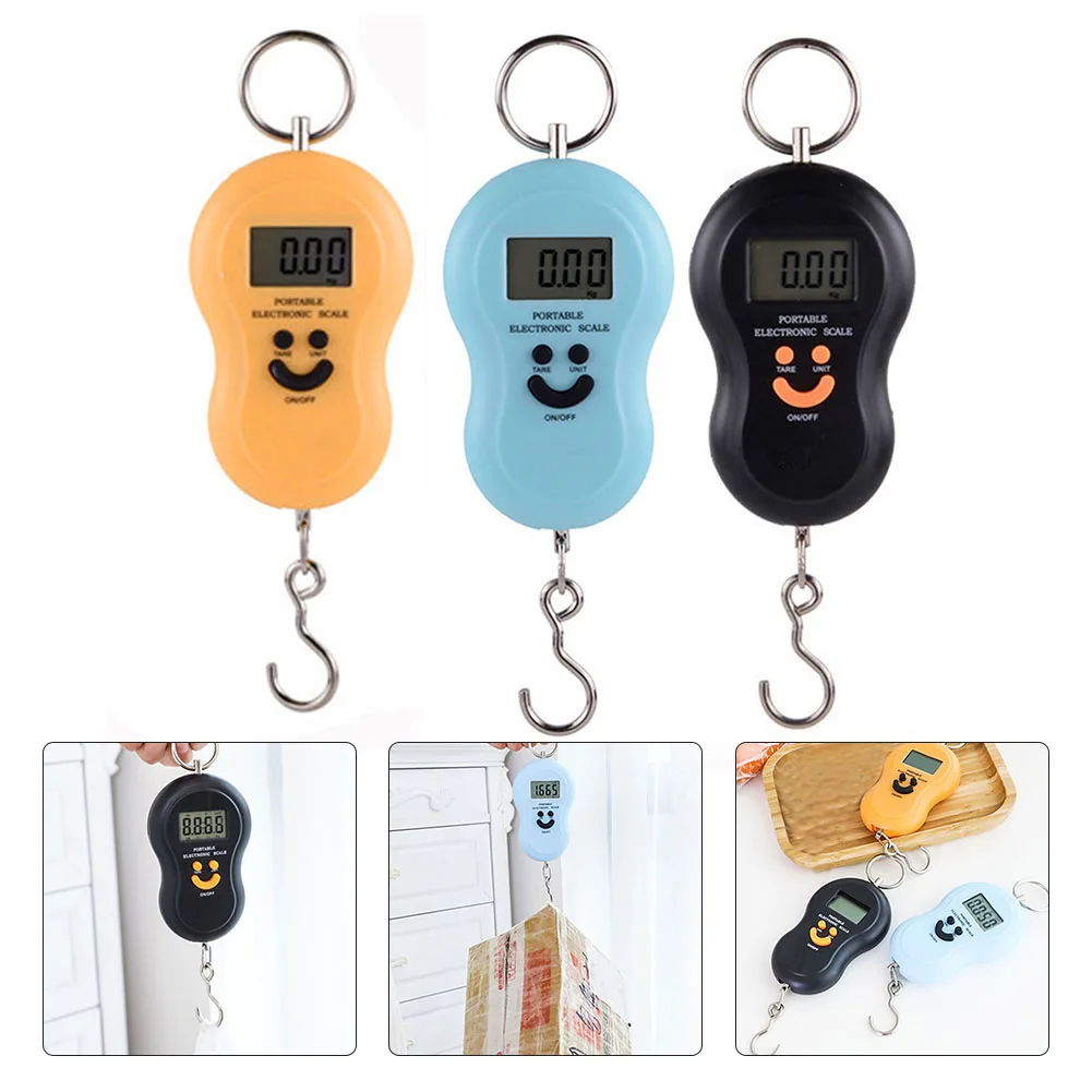 

Electronic 50Kg 10g Hanging Scale LCD Kitchen Digital Scale Portable Travel Luggage Fishing Weights Pocket Scales