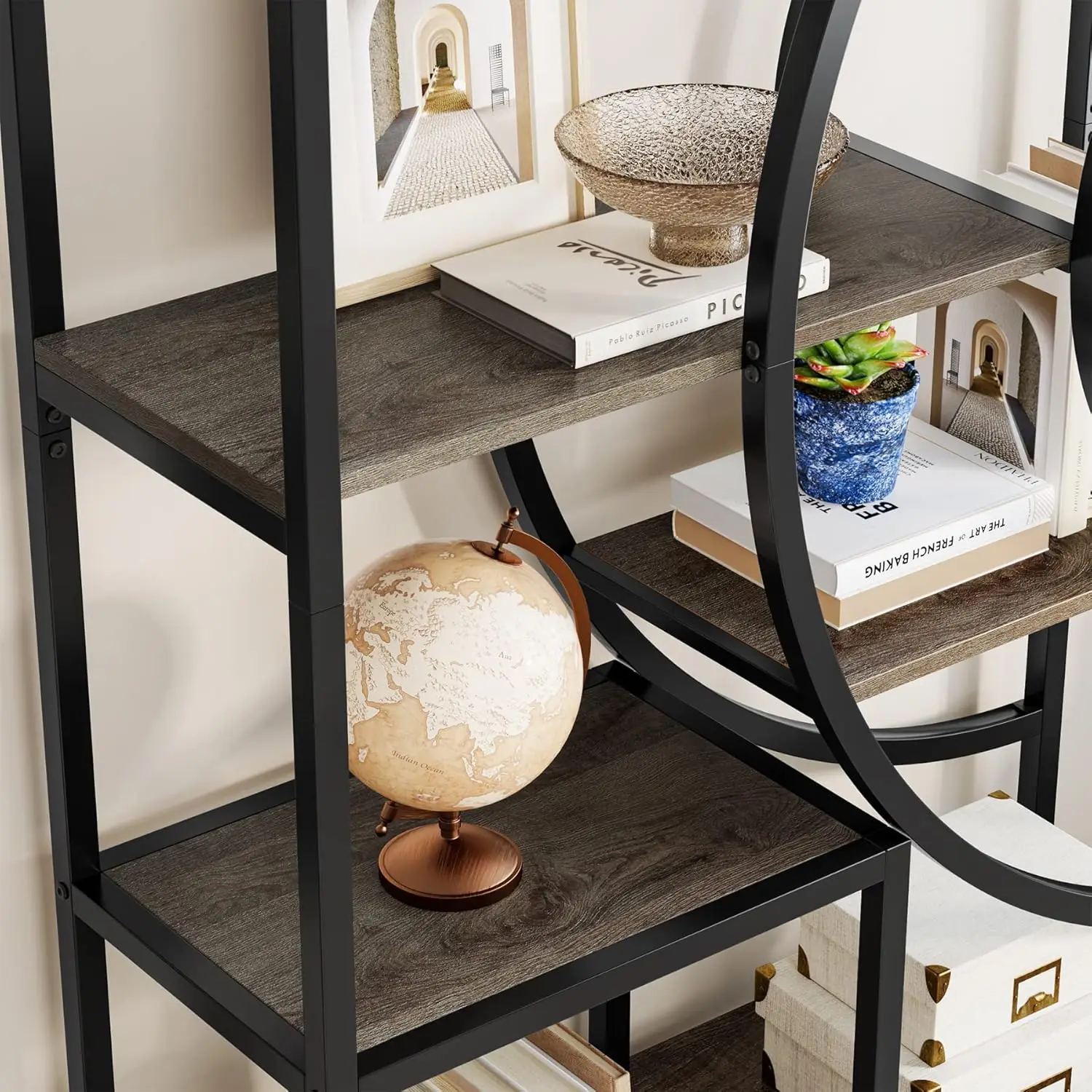 Набор книжных шкафов с геометрическим рисунком 71 промышленные 8-ярусные книжные