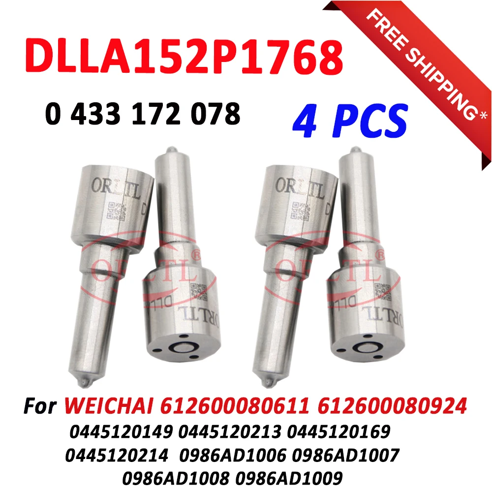ORLTL DLLA 152 P 1768 0433172078 DLLA152P1768 Форсунка топливного инжектора 0445120214 0445120169 0445120149 0445120213