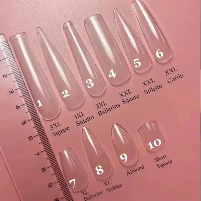 

Fake Nail Tips Short Ballet Nail Clea Natural Artificial Nail