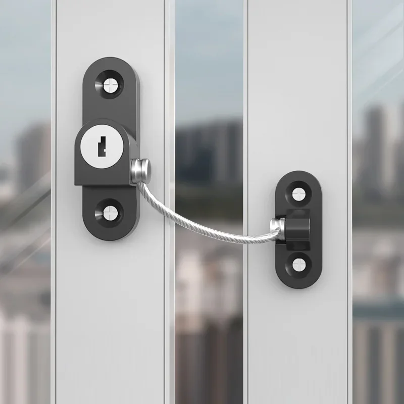 

Child Safety Lock Window Lock Stainless Steel Cable Use Screws To Fix Baby Safety Accessories Security Protection