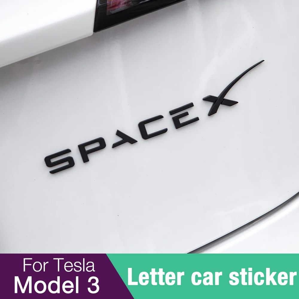 Стикер Space X для Tesla Model 3 хвостовая часть модель Y аксессуары S стикер с тремя
