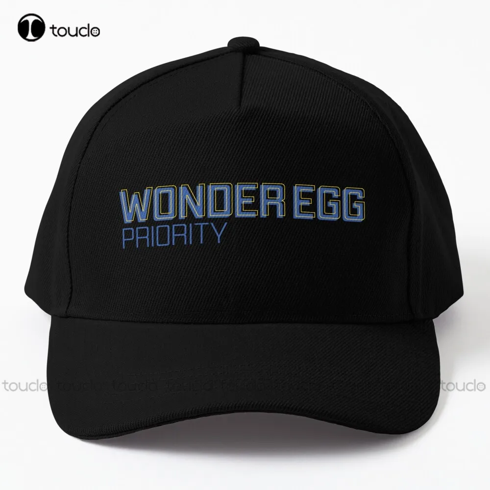 

Бейсболка Wonder Egg в приоритете с синим и желтым текстом, Женская Бейсболка s, удобная спортивная бейсболка в стиле хип-хоп для лучших девушек, ...