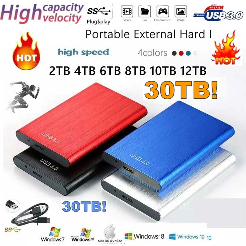 

High Speed Mobile Solid State Drive SSD 2TB Hard Drive For Lap Storage Device TYPE-C Original External Hard Drive USB3.1 HDD 1TB