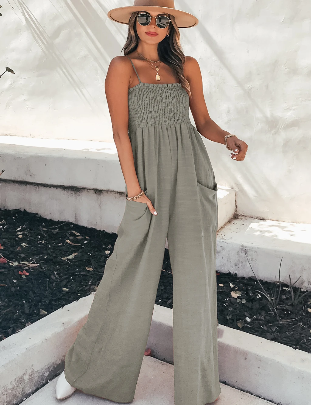 Комбинезон женский с запахом на груди, пикантный деловой Повседневный модный брючный костюм с широкими штанинами, элегантная уличная одежда, лето 2022