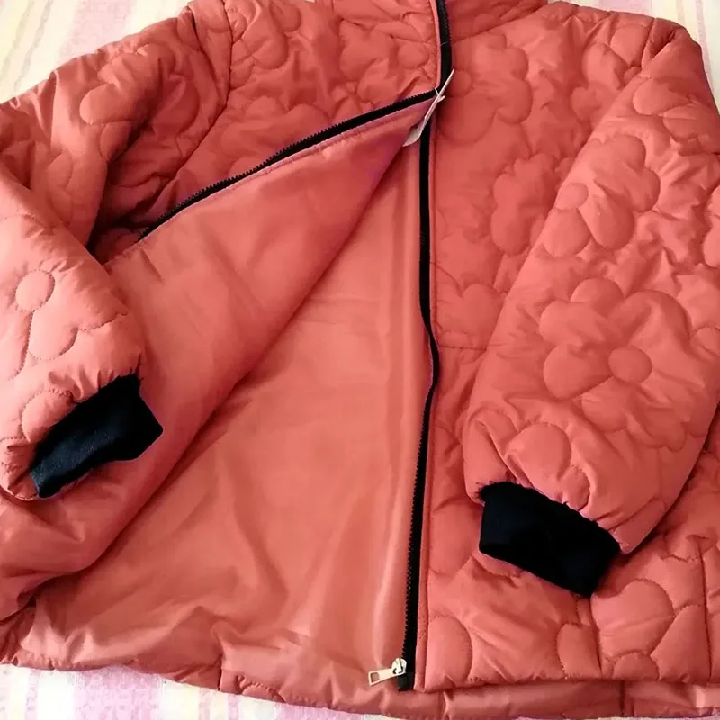 Oversized Casual Hooded Windproof Thicken Cotton Padded Warm Coats Korean Big Size 4xl Winter Elegant Wear Jacket Parkas