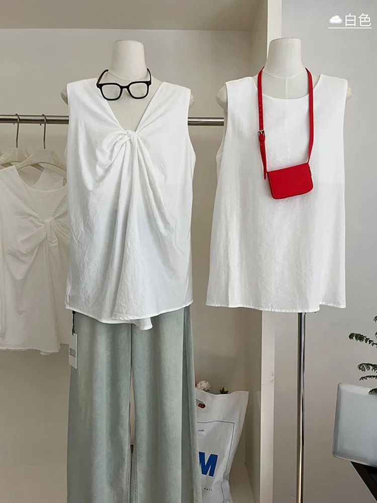 Майка женская плиссированная без рукавов пикантный облегающий Топ Gyaru